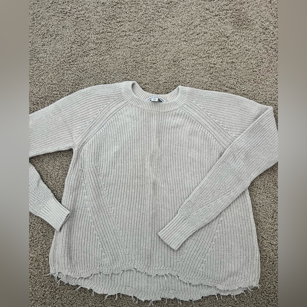 Autumn Cashmere Cream Crew Neck Sweater